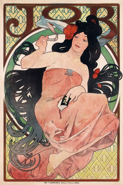 Zigarettenpapier von Alphonse Mucha